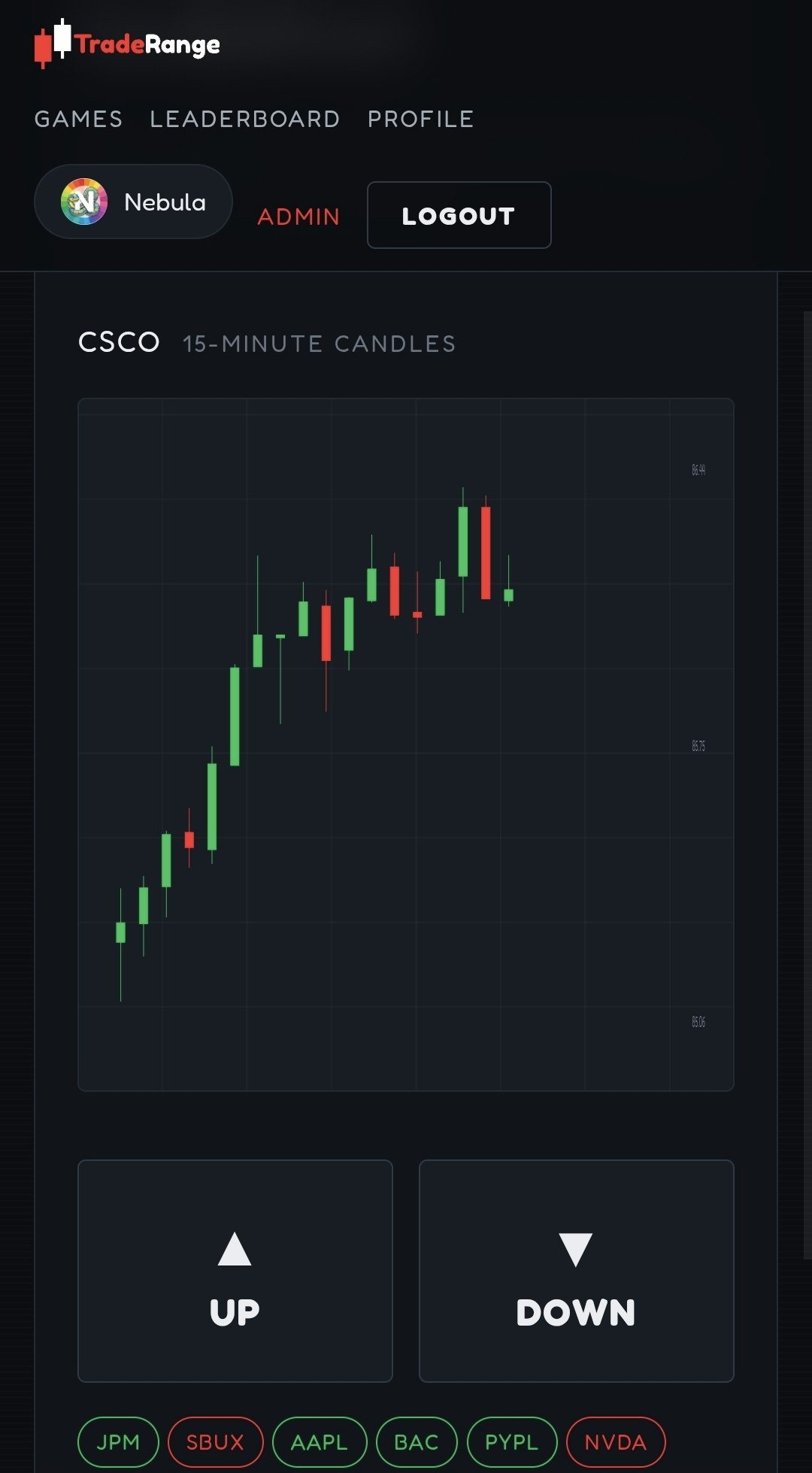 TradeRange — Stock games for traders gallery image