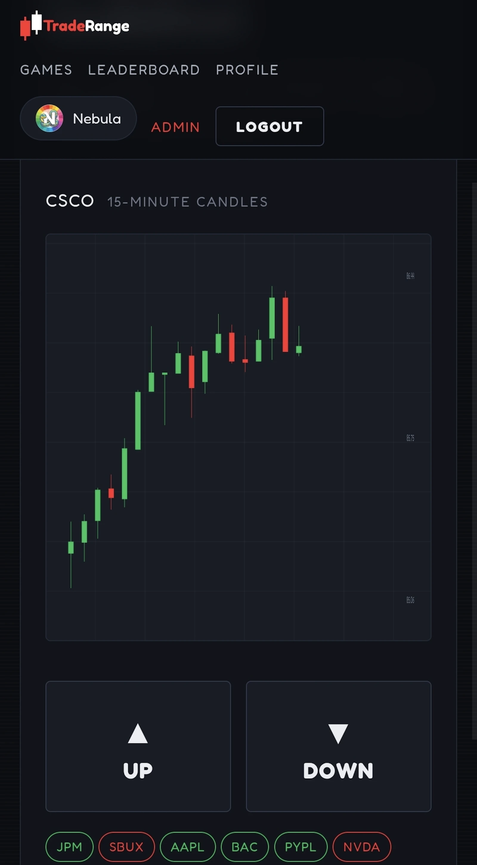 TradeRange — Stock games for traders screenshot 1