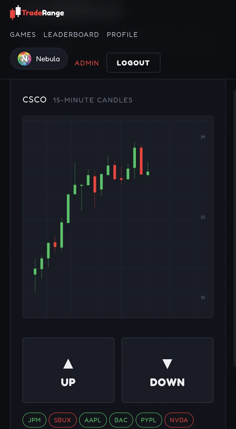 TradeRange — Stock games for traders screenshot 1