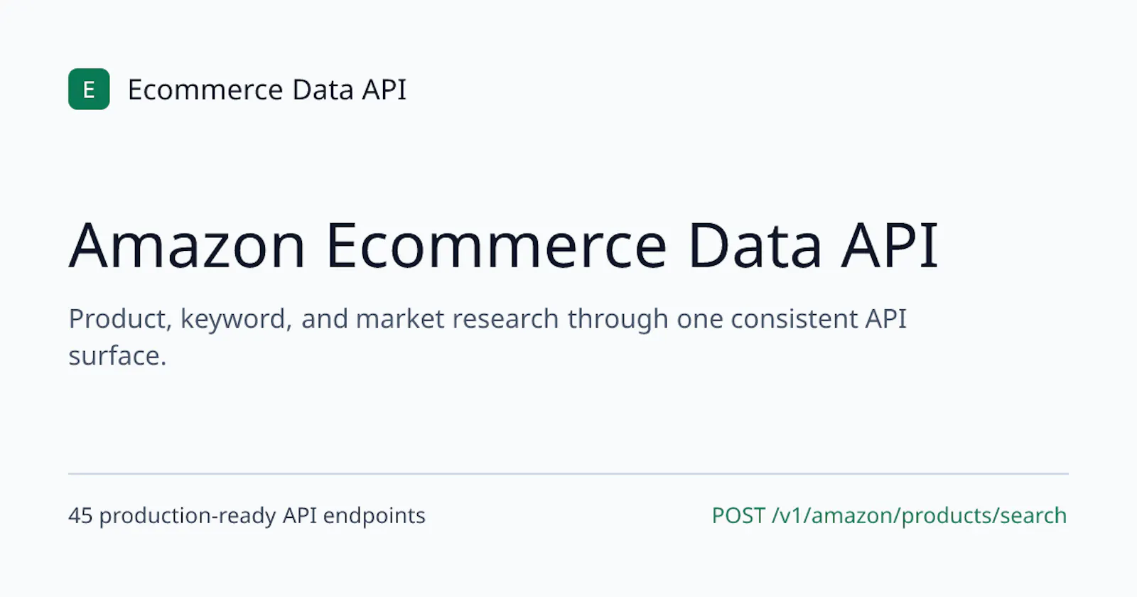 Ecommerce Data API screenshot 1