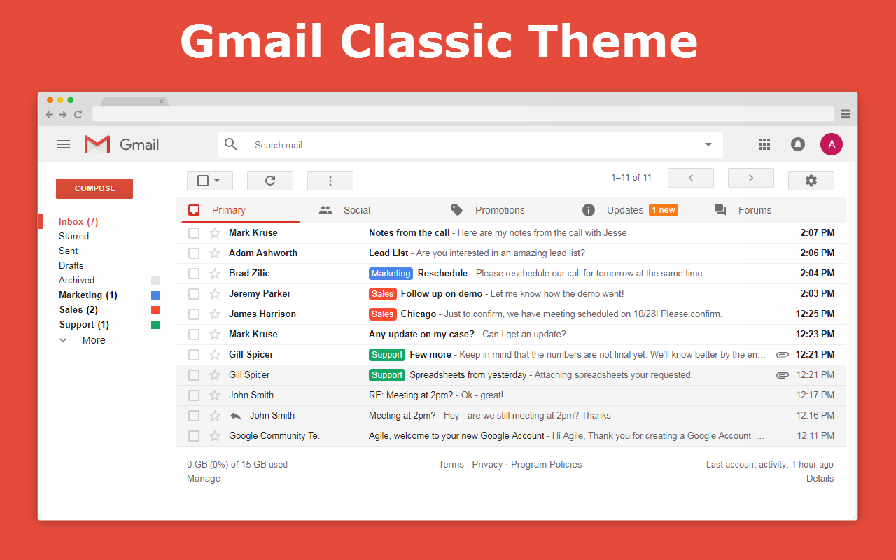Gmail Classic Theme - AI