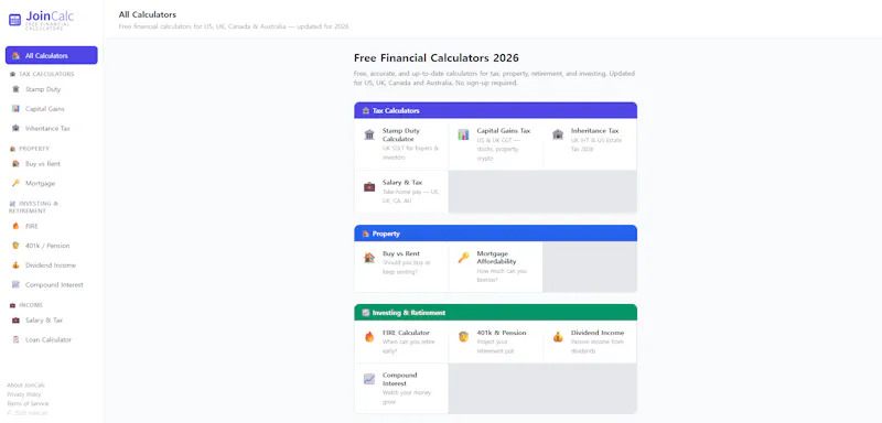 JoinCalc screenshot 2