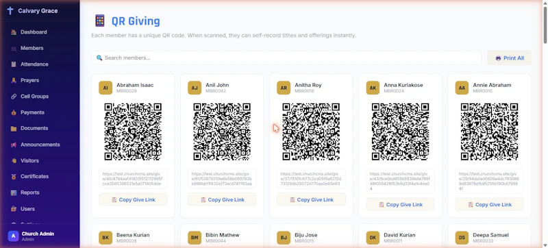 Church CMS screenshot 2