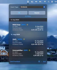 Stock Calendar App