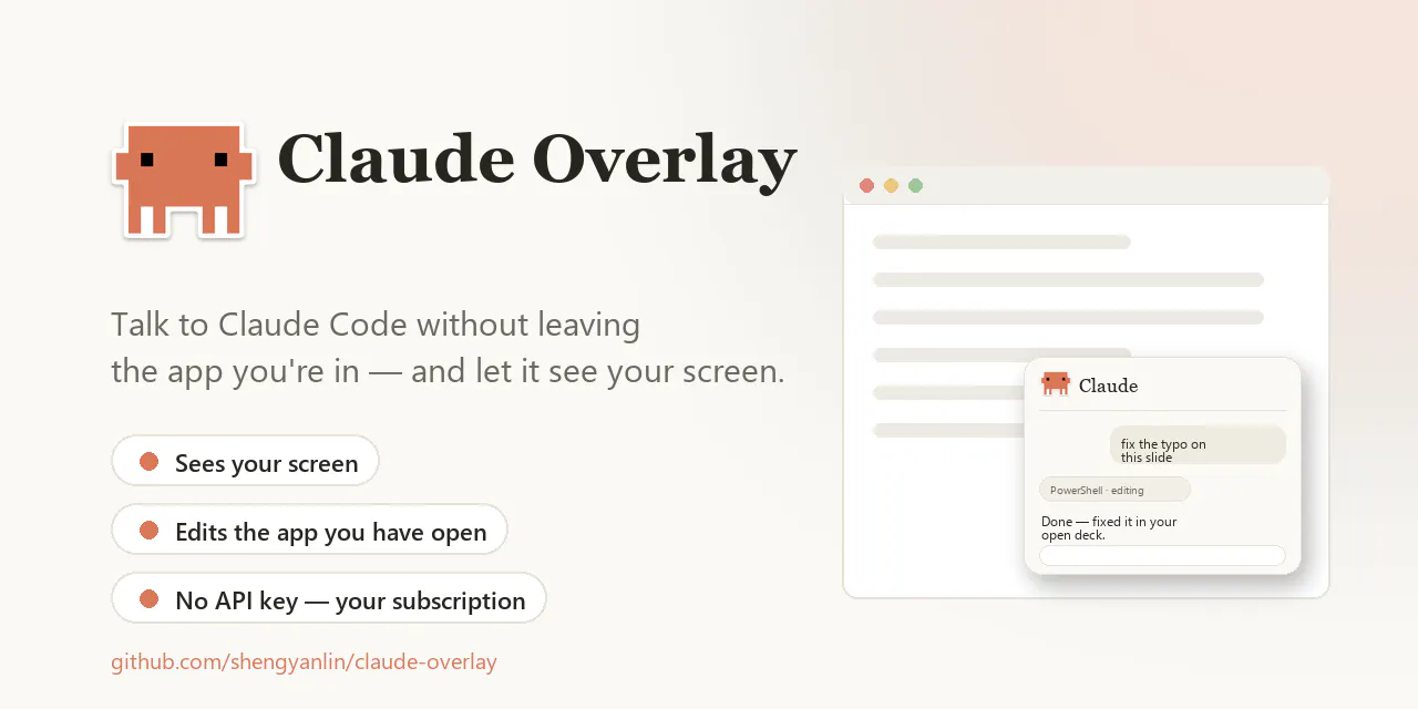 Claude Overlay gallery image