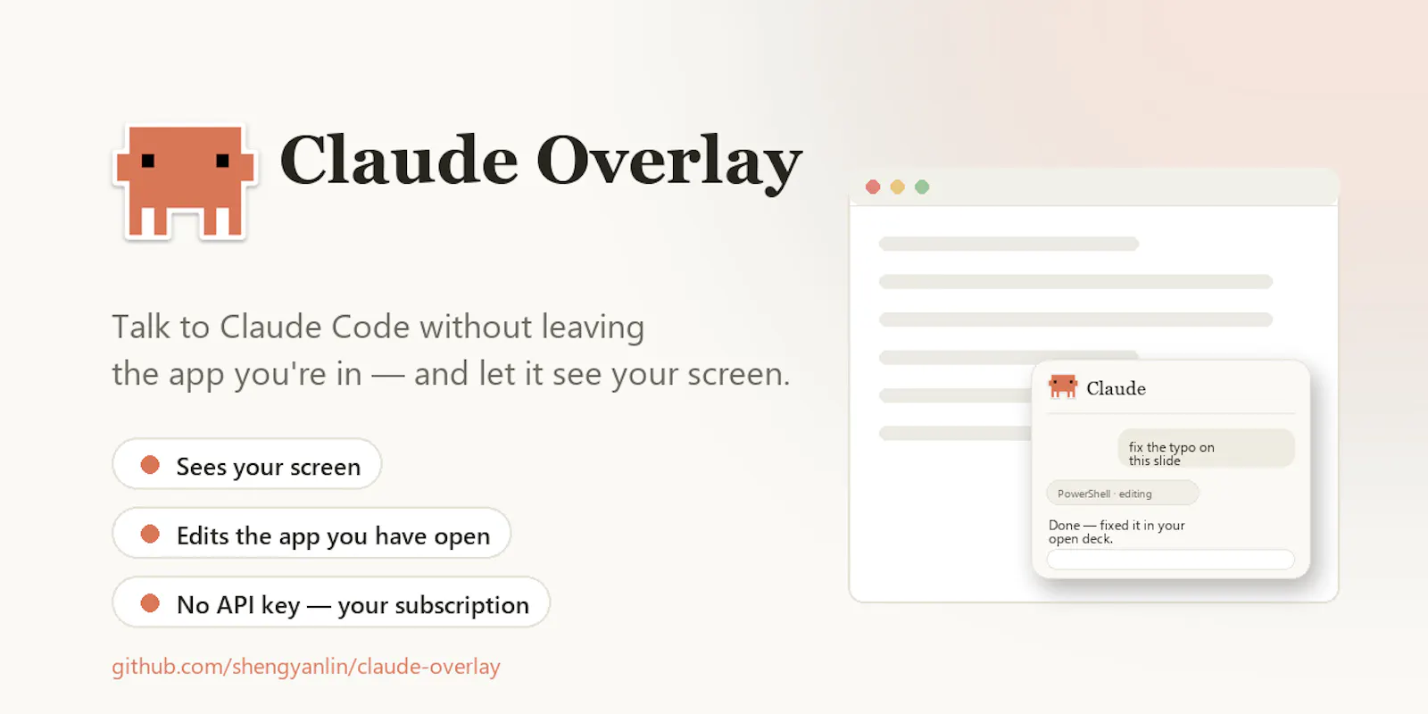 Claude Overlay screenshot 2