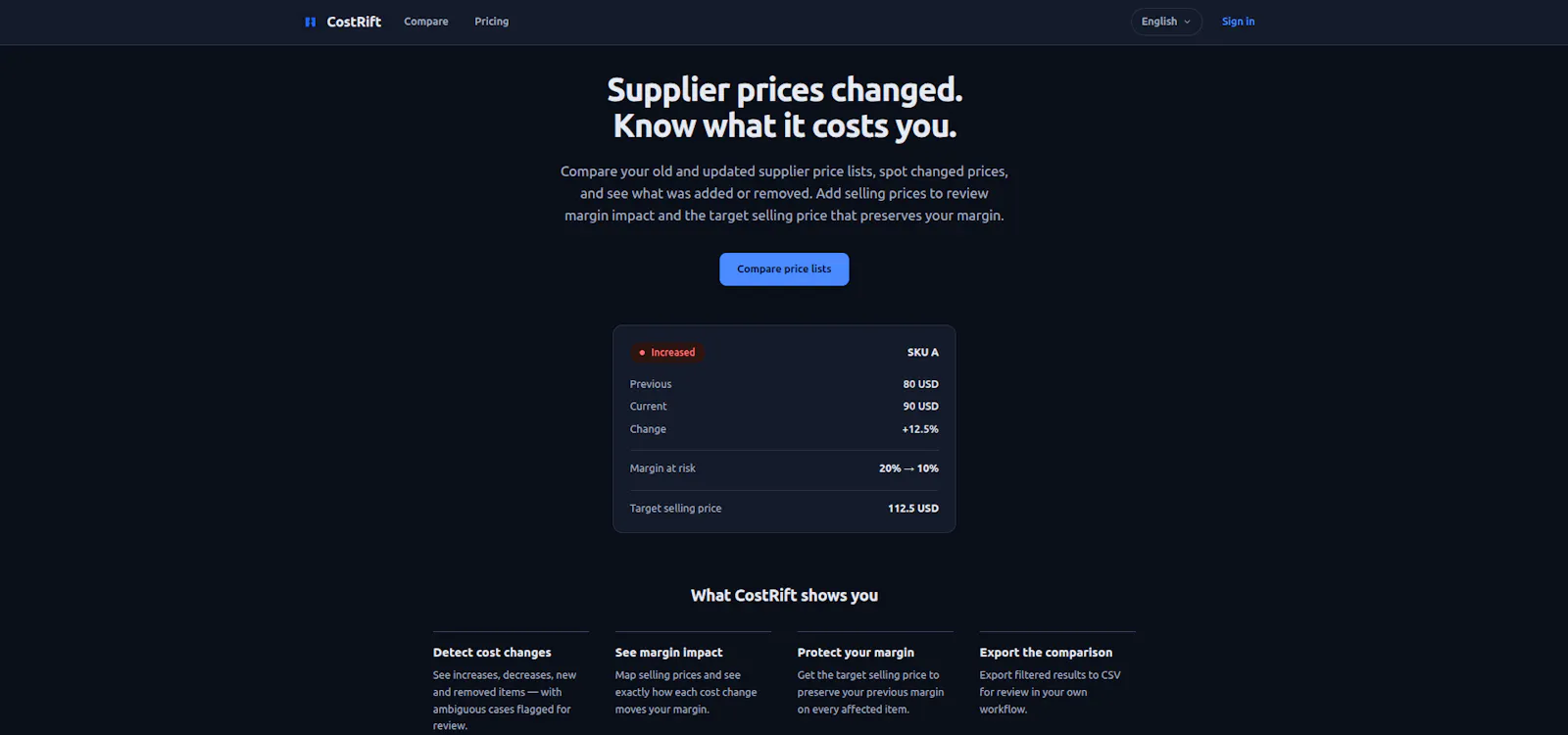 CostRift screenshot 2