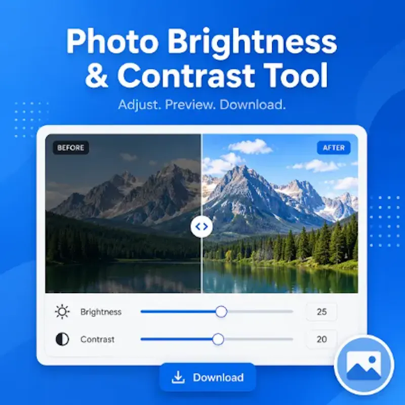 Photo Brightness & Contrast Adjuster screenshot 1