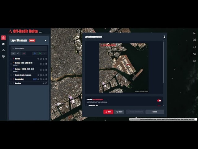 Off-Nadir Delta: WebGIS for Sat Data gallery image