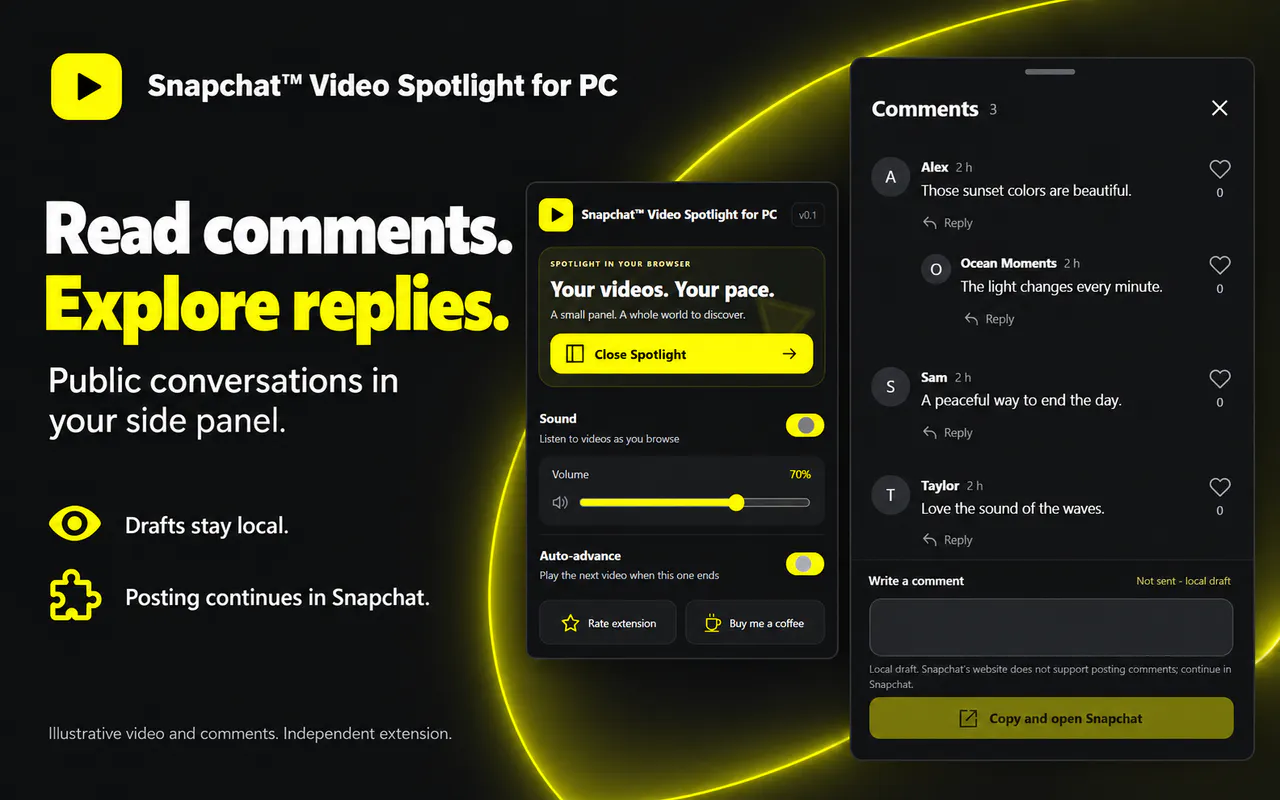 Snapchat™ Video Spotlight for PC gallery image