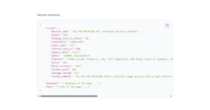 Scrape Any Website. Get Structured Data. gallery image