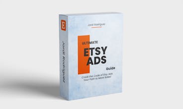 A stack of books with &ldquo;Ultimate Etsy Guide&rdquo; written on the cover, symbolizing the comprehensive knowledge and insights available in the article.