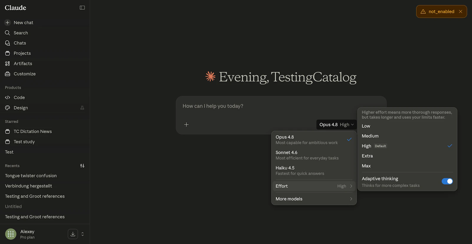 Claude Opus 4.8 screenshot 4