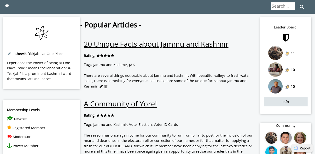 Thewiki di Kjah - Forum di discussione online media 1