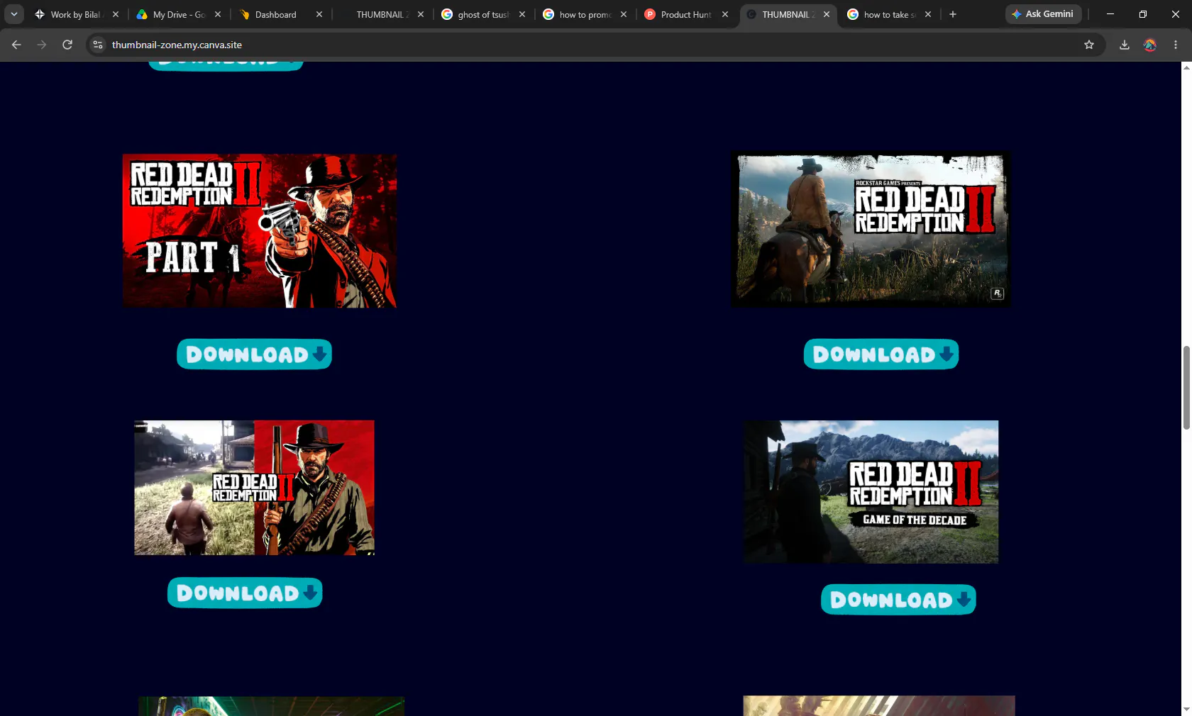 Thumbnail zone gallery image