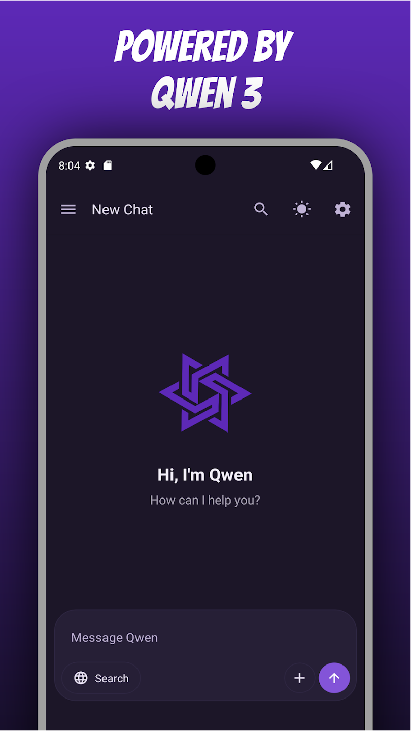 Quen AI: Chat with Qwen - Main product screenshot demonstrating key features and user interface