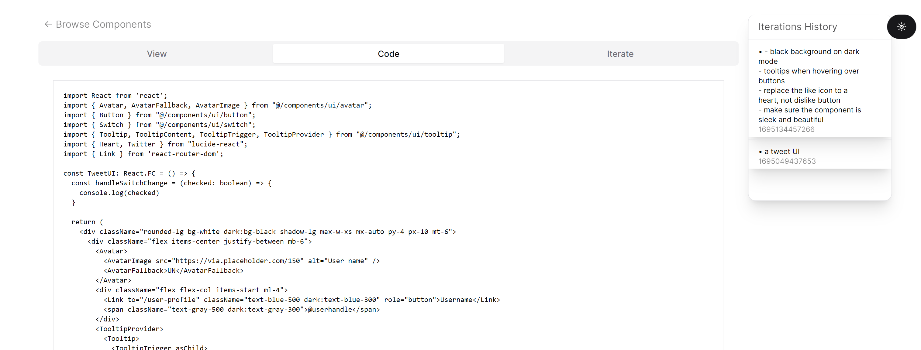 OpenV0 - React Tailwind, Open-Source를 사용하여 AI 생성 UI 구성 요소 미디어 6