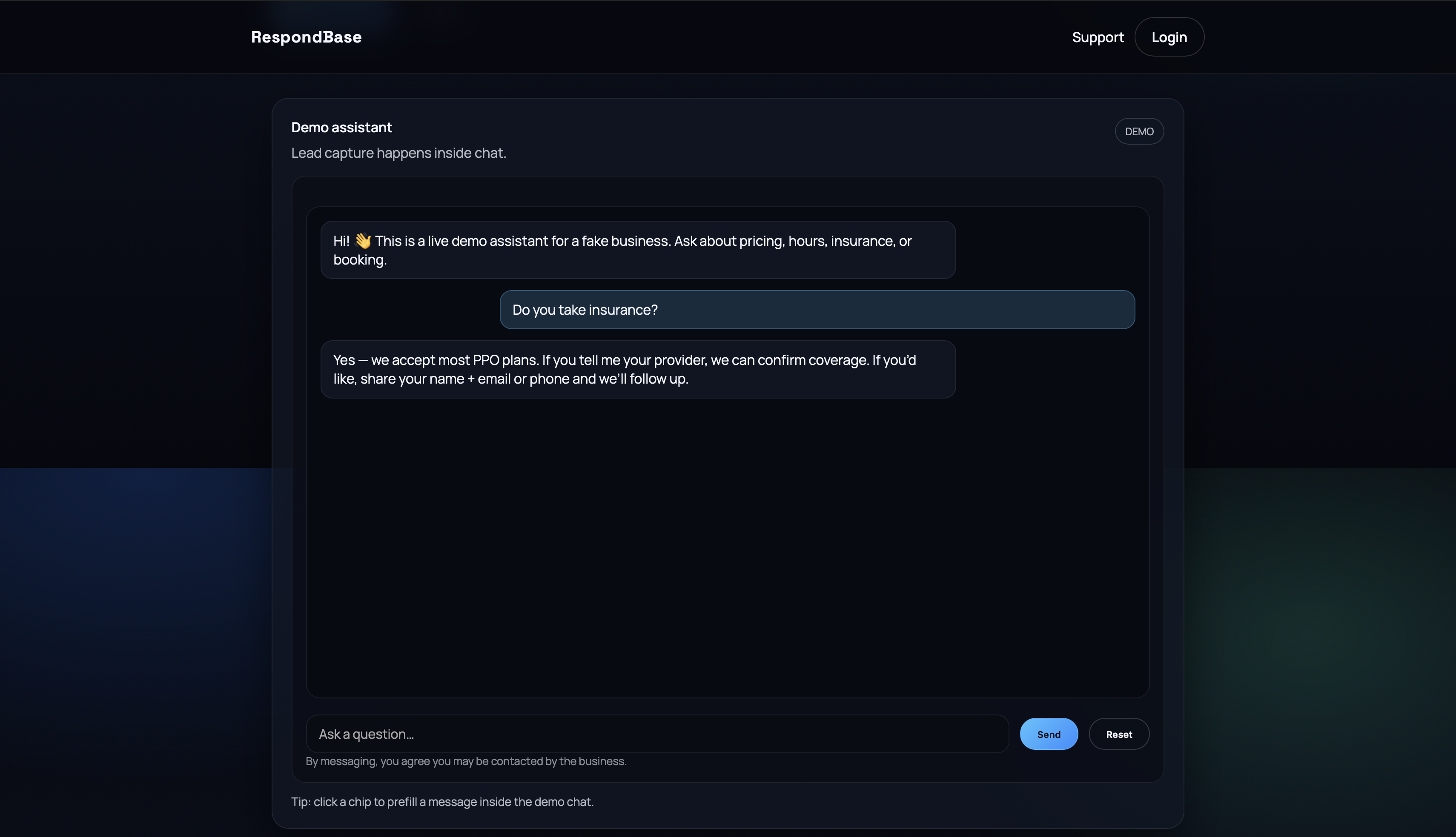 RespondBase - Screenshot 2 showing product features and functionality