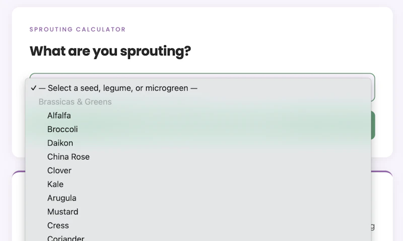 How Long To Sprout Calculator screenshot 3