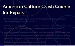American Culture Crash Course for Expats media 1