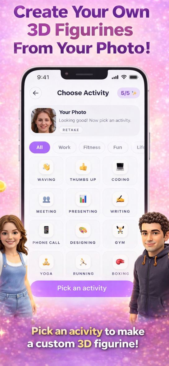 Figurines: Mini 3D You - Main product screenshot demonstrating key features and user interface