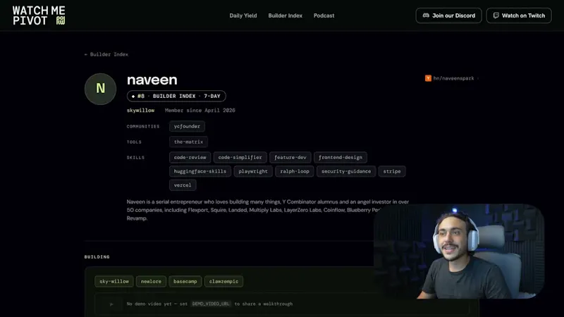 The Builder Index — Watch Me Pivot screenshot 1 (video preview)