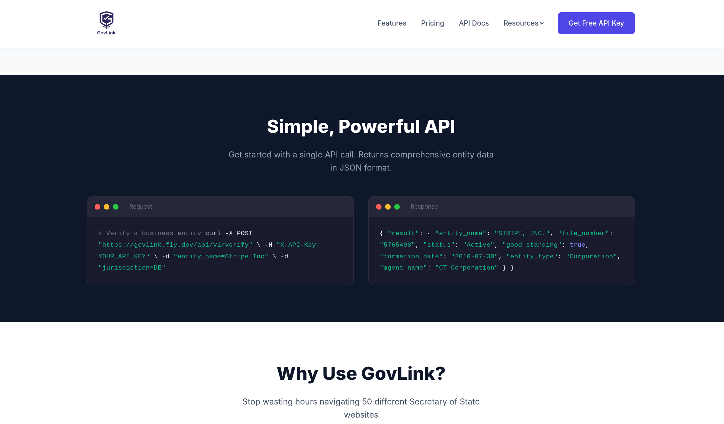 GovLink - Screenshot 2 showing product features and functionality
