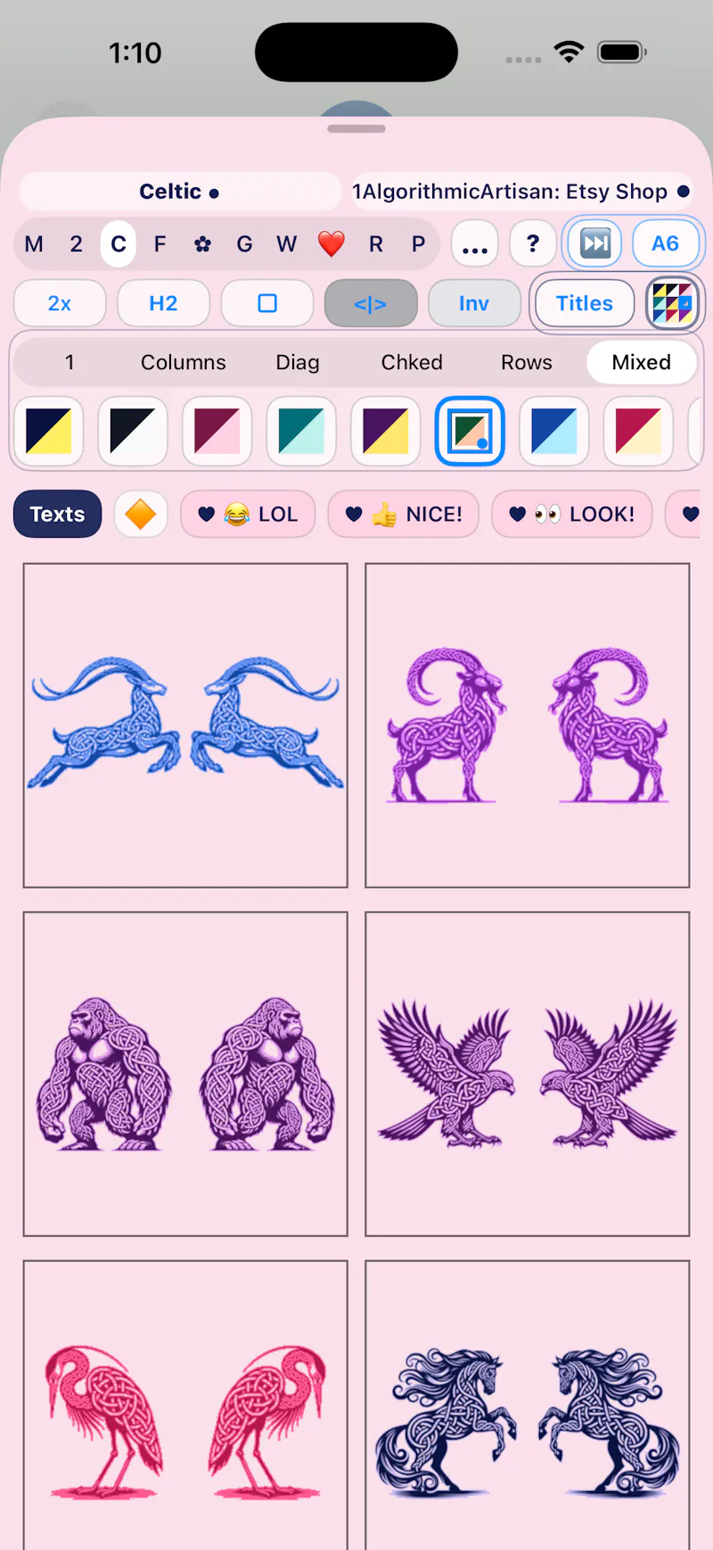Free IOS   Animals Stickers, Mirrored screenshot 3