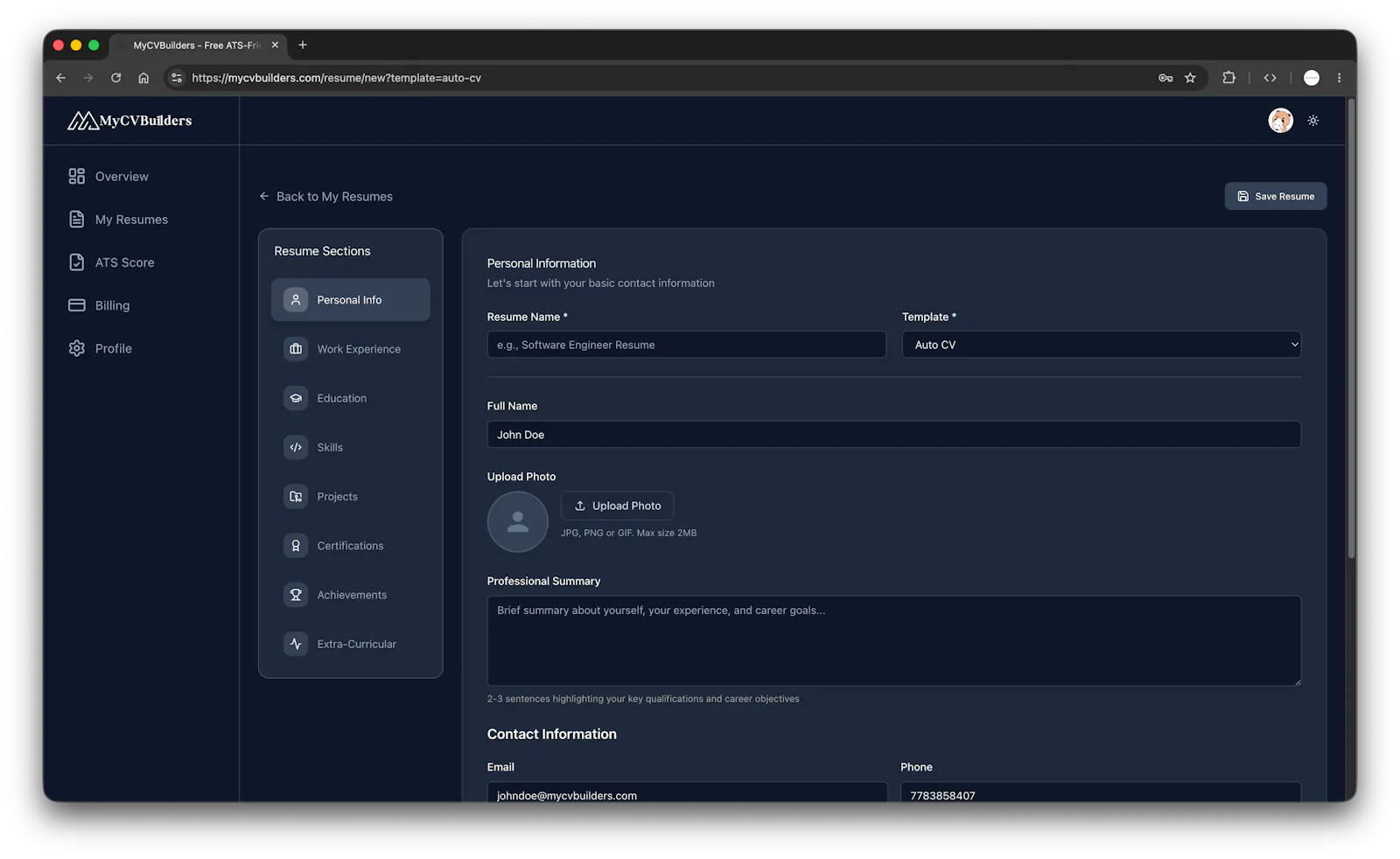 MyCVBuilders screenshot 4