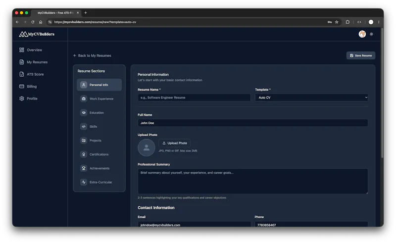 MyCVBuilders screenshot 4