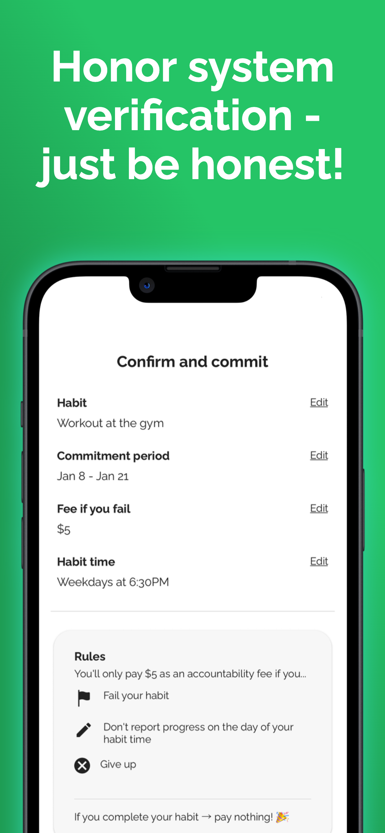 Commit to habit, pay if you fail gallery image