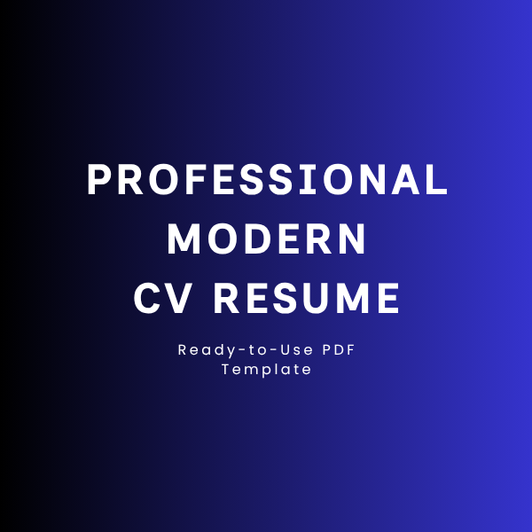 Professional Modern CV Resume 