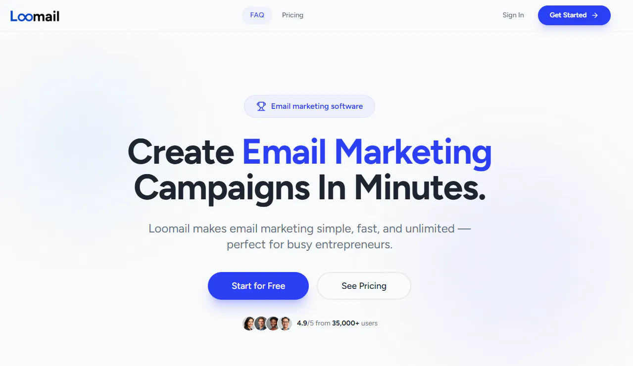 Loomail - Email Marketing Platform 项目横幅