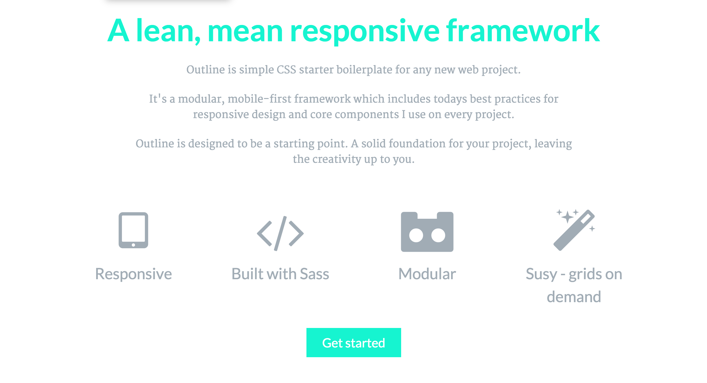 Outline CSS Framework gallery image