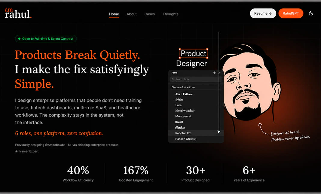 Rahul G. Portfolio 截图