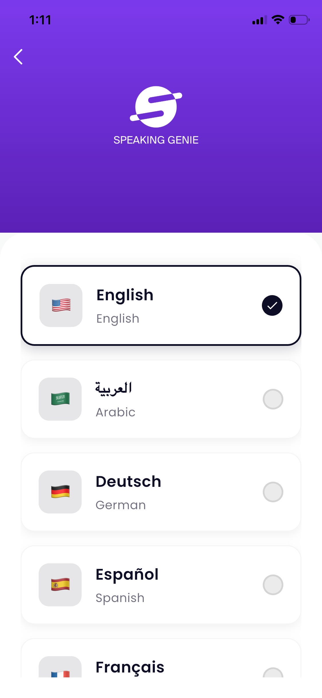 Speaking Genie V 1.02 - Screenshot 2 showing product features and functionality
