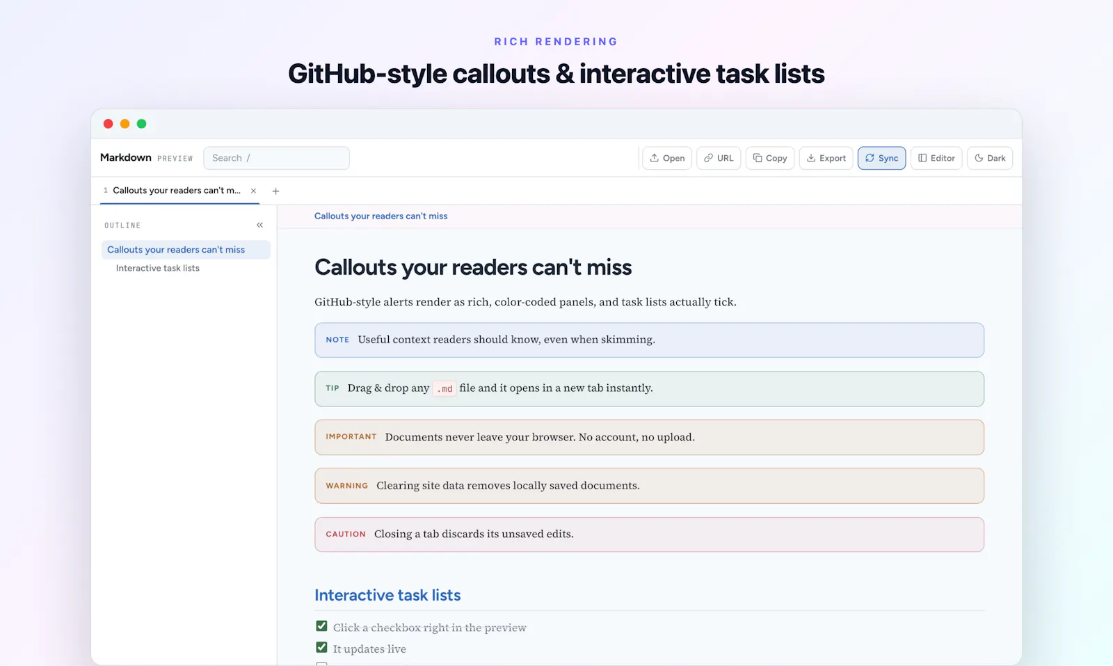 Markdown Preview screenshot 2