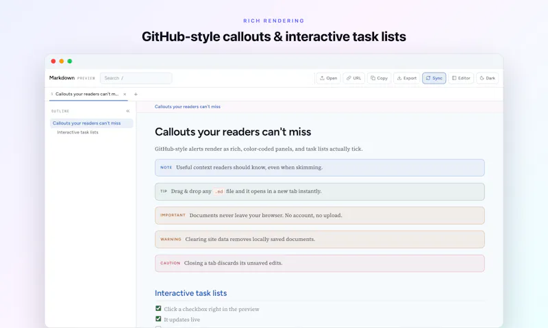 Markdown Preview screenshot 2