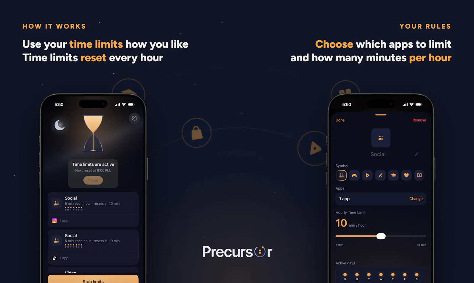 Precursor: Hourly Screen Time Control screenshot 3
