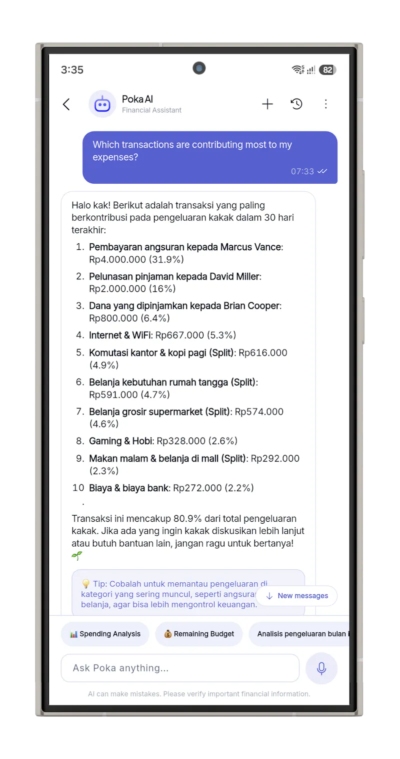 Poka: Private Expense Tracker screenshot 4