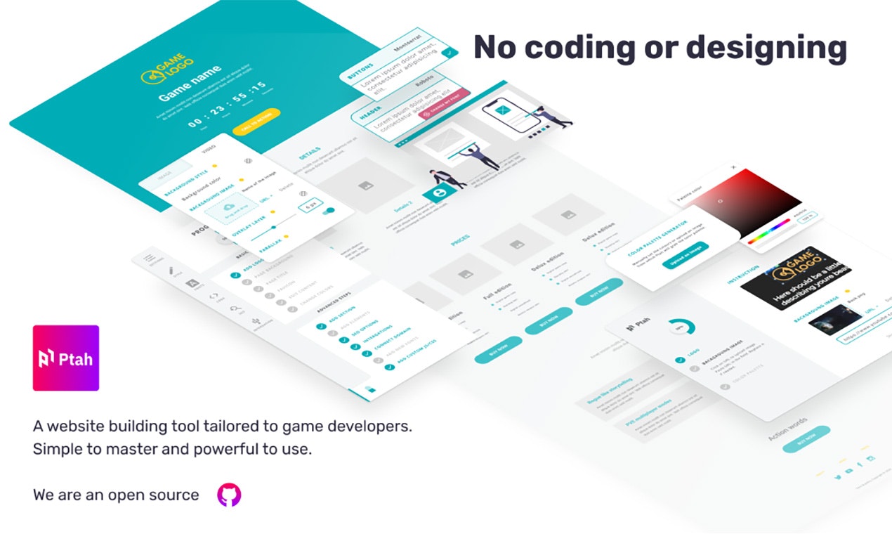 Ptah - website builder gallery image