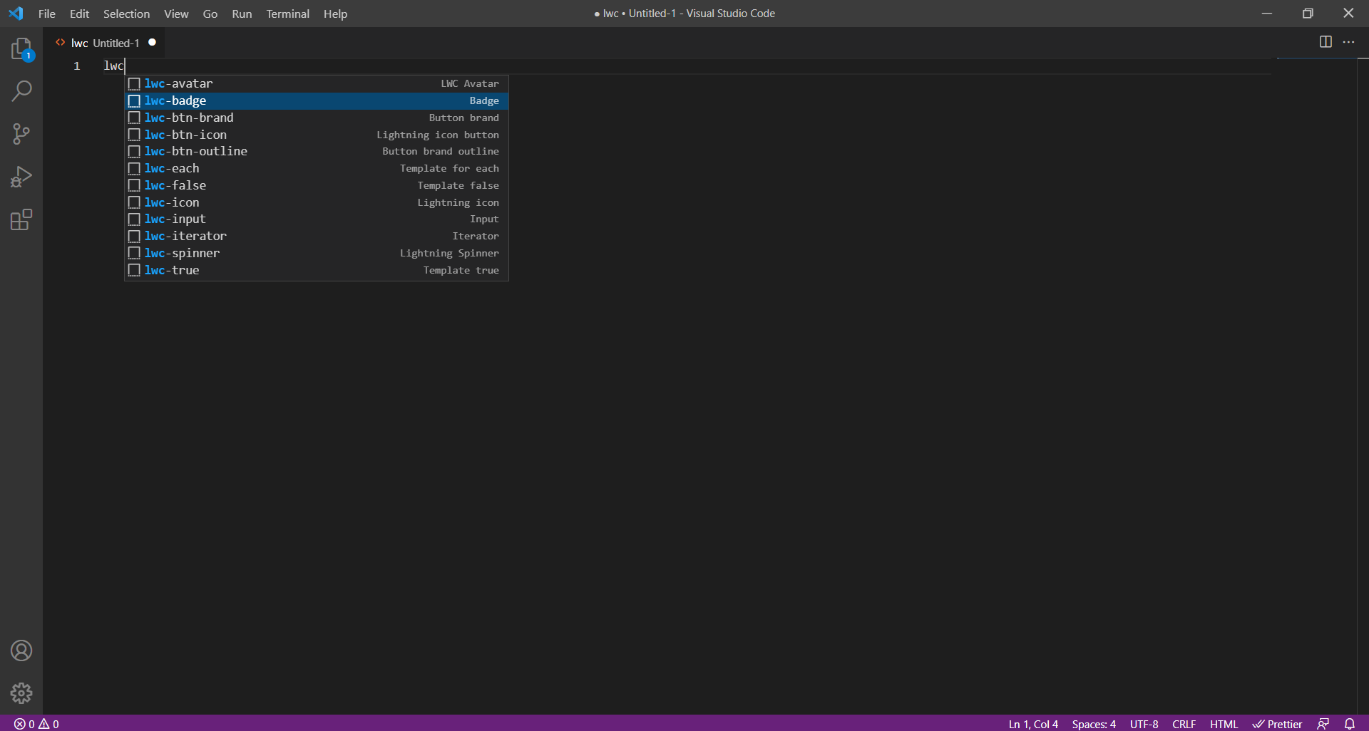 Salesforce LWC Snippet gallery image