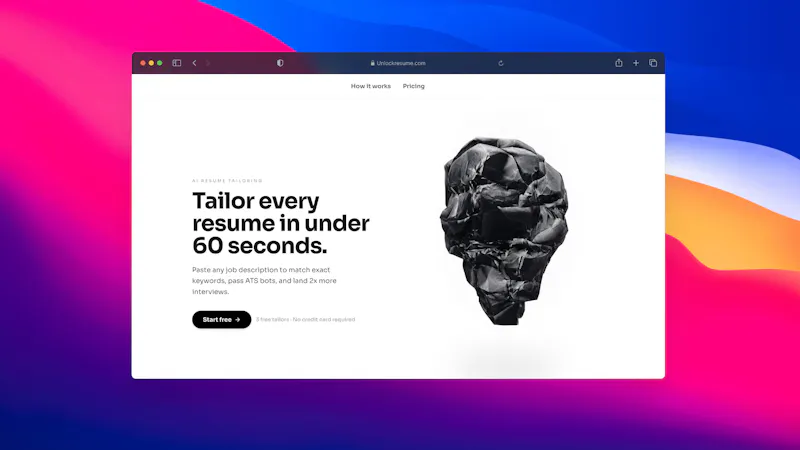 Unlock Resume screenshot 1