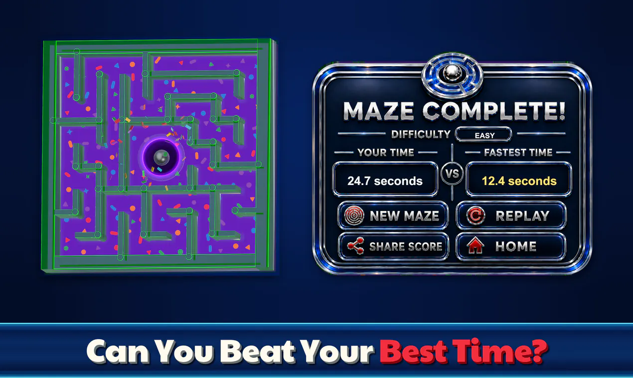 Metal Ball Maze Toy 3D gallery image