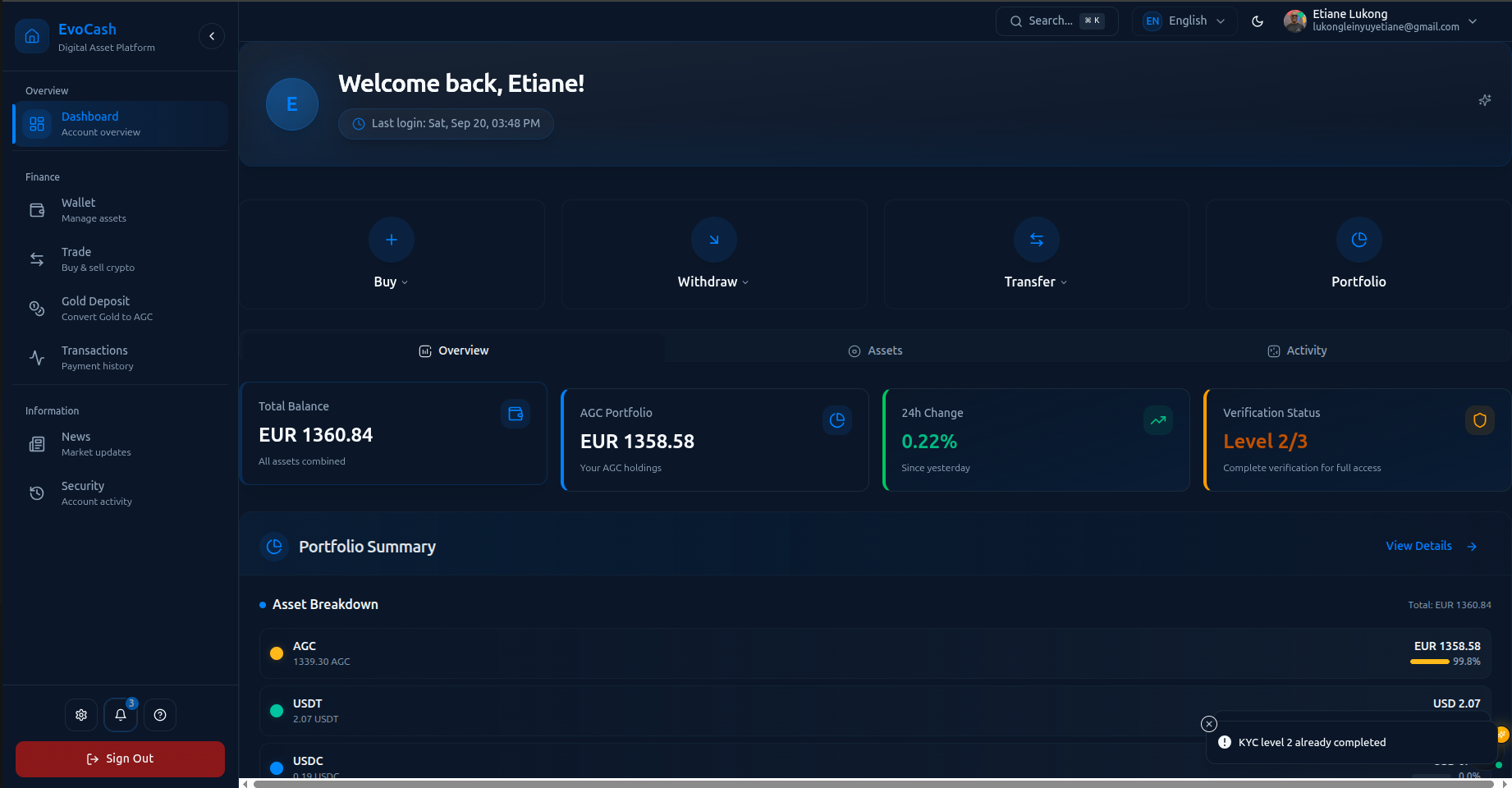 EvoCash Platform gallery image
