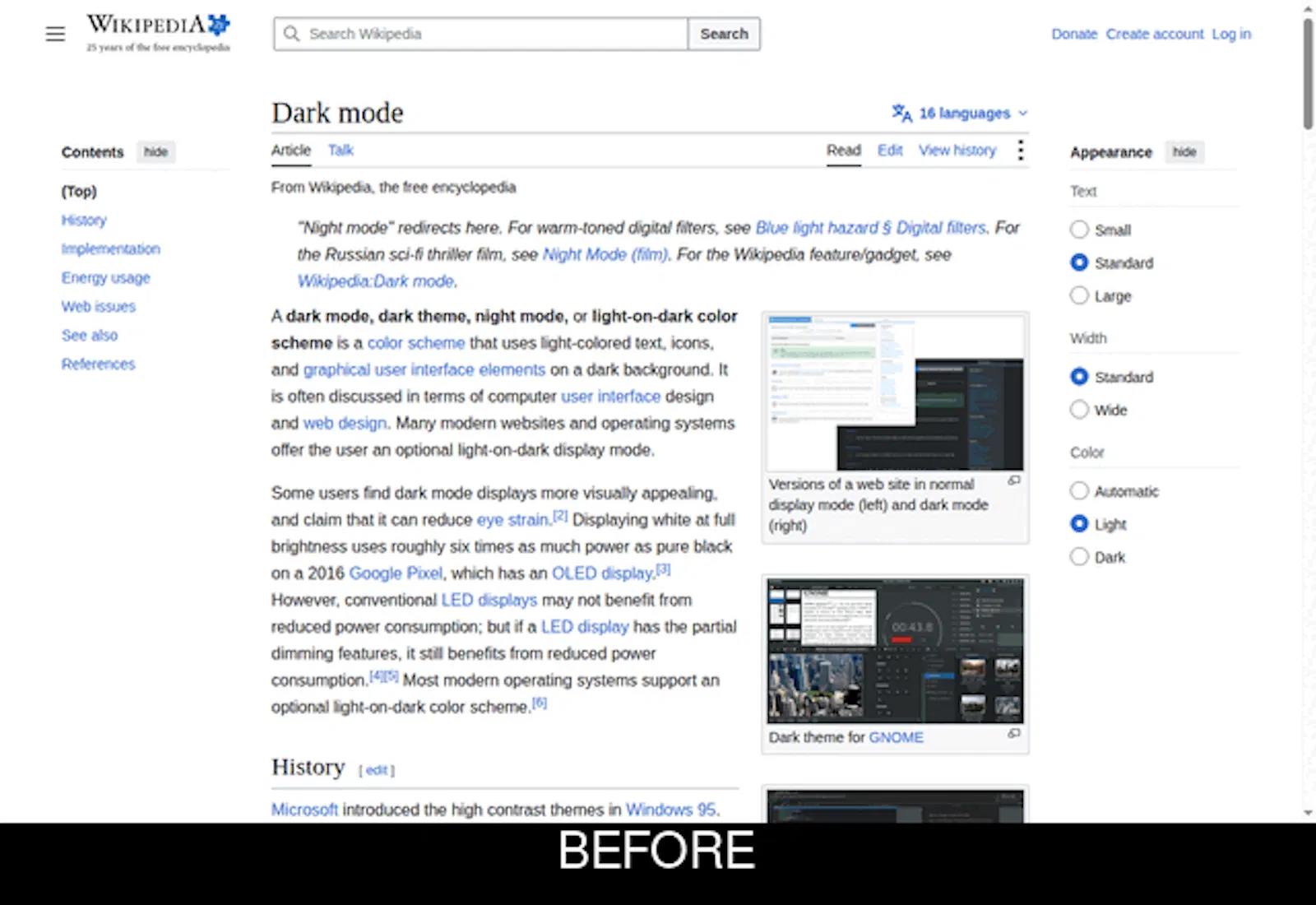 Blackout — dark mode for any website screenshot 1