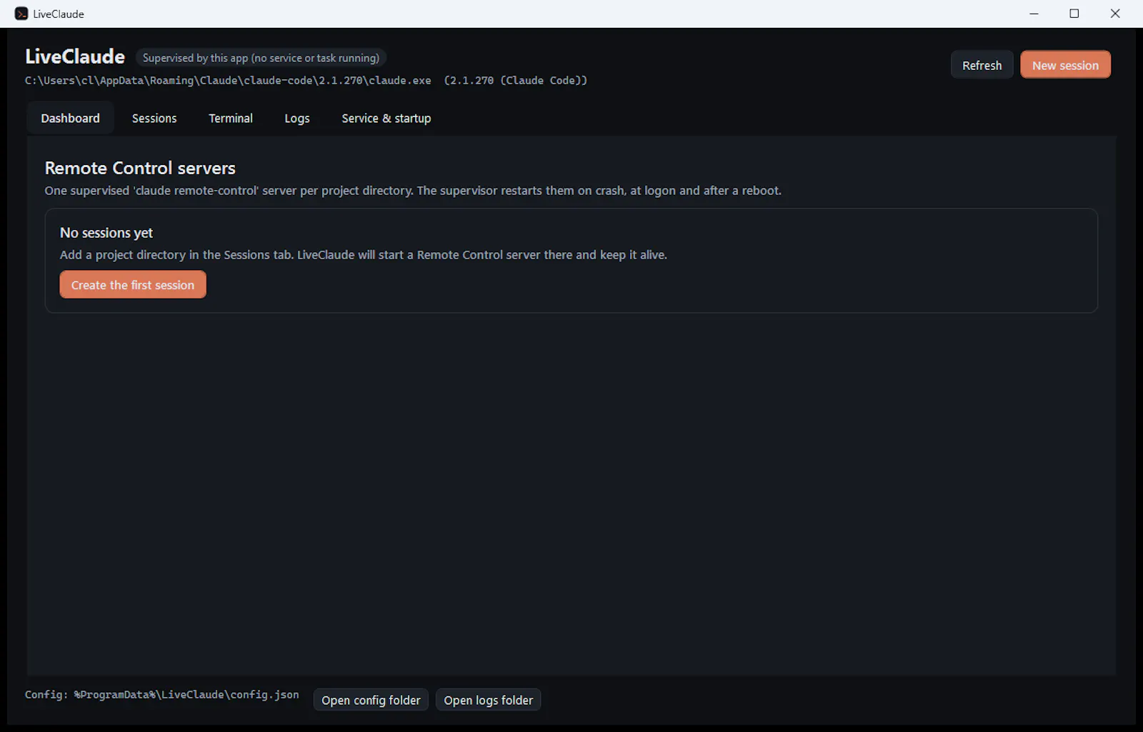 LiveClaude screenshot 1