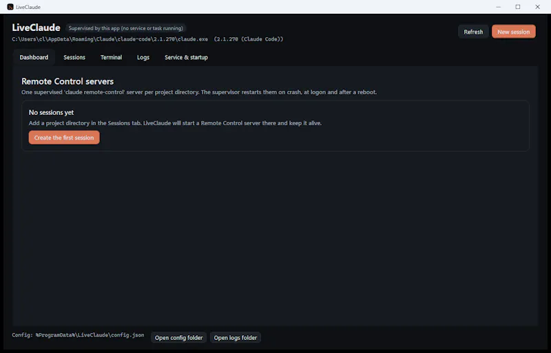 LiveClaude screenshot 1
