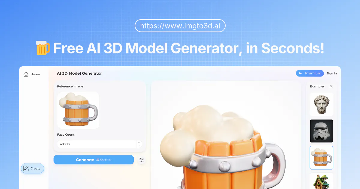 Free AI 3D Model Generator gallery image