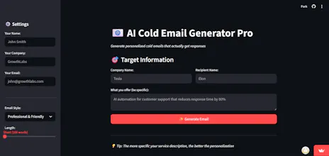 AI Cold Email Generator Pro gallery image